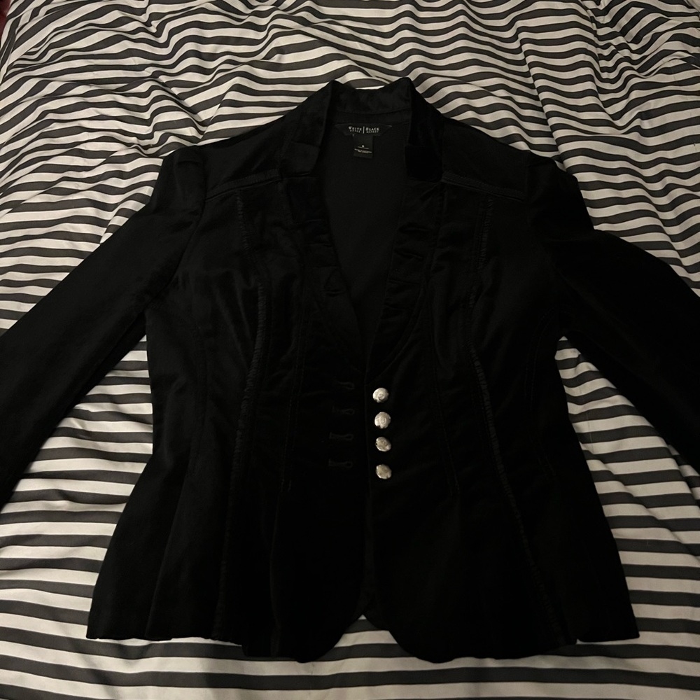 VINTAGE BLACK VELVET BLAZER